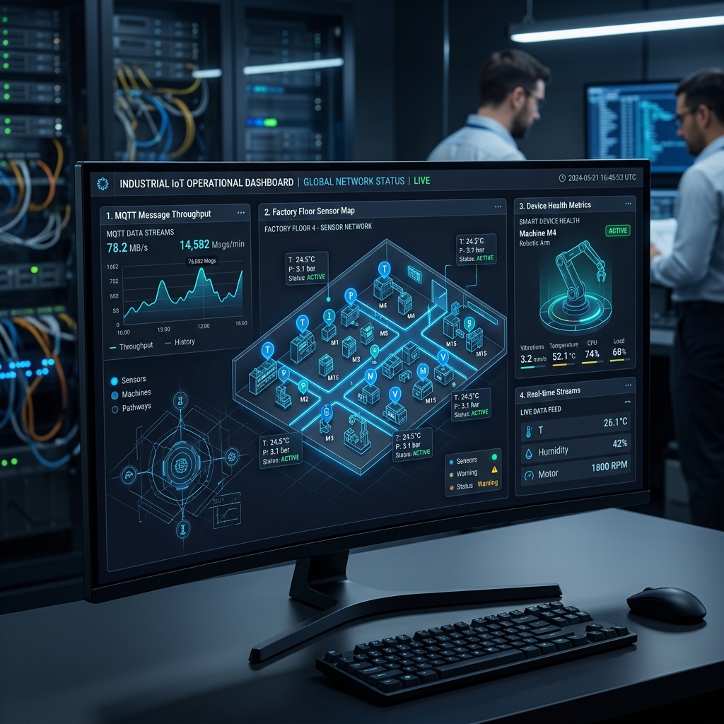Industrial IoT Operational Dashboard Mockup